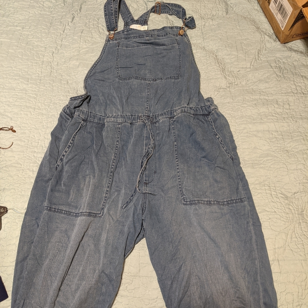 Light wash overalls